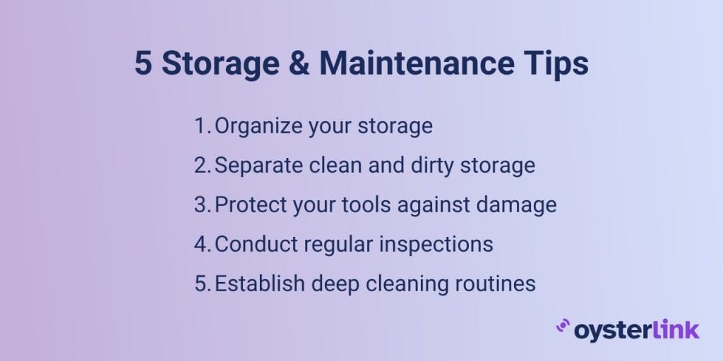 storage and maintenance tips