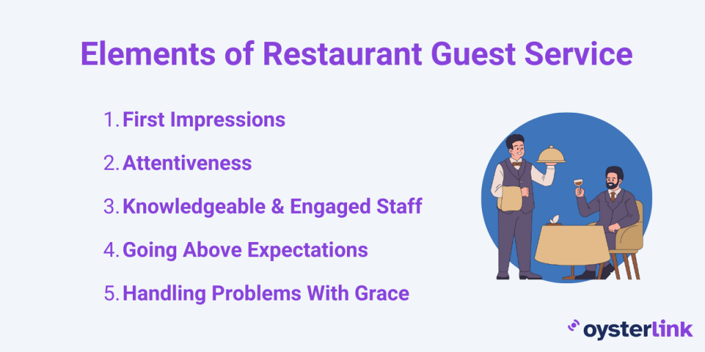 what is guest service in a restaurant; elements