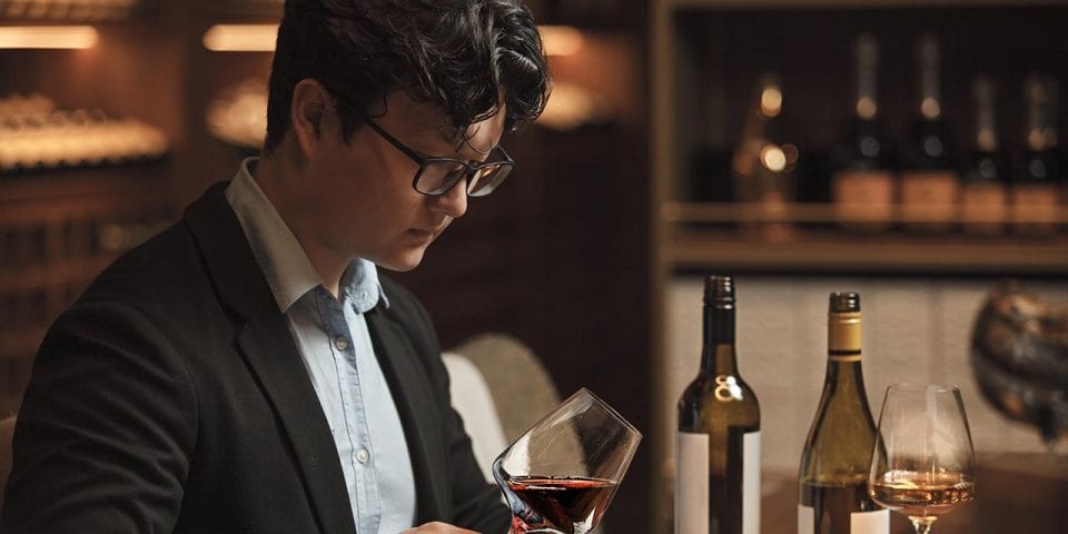 sommelier writing notes