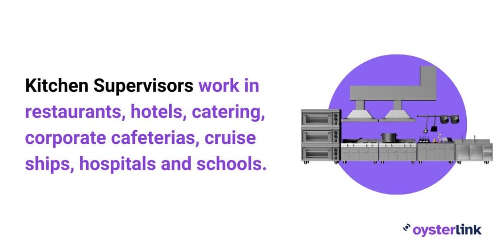 where kitchen supervisors work