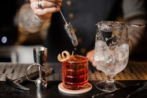 bartender making a cocktail