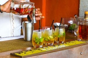 bartender making cocktails