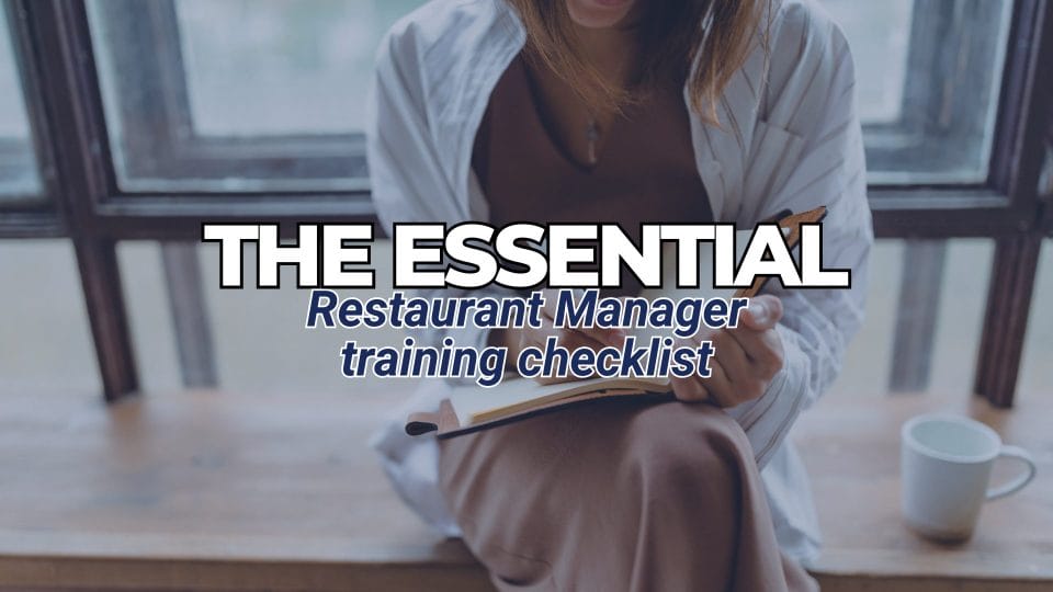 restaurant manager training checklist